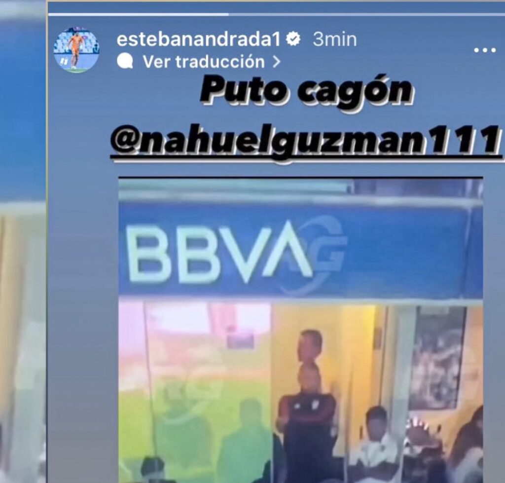 Esteban Andrada llama Puto cagón a Nahuel