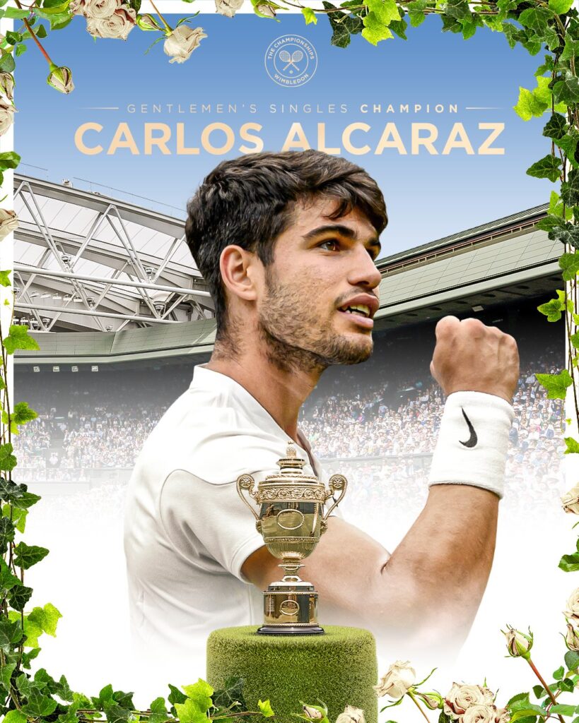 Carlos Alcaraz campeón de wimbledon