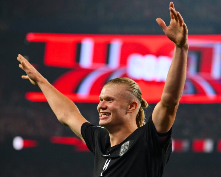 Haaland lidera triunfo de noruega ante Senegal