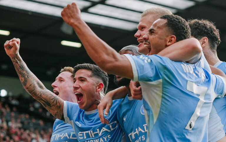 Manchester City con uno menos se lleva el clásico ante el United